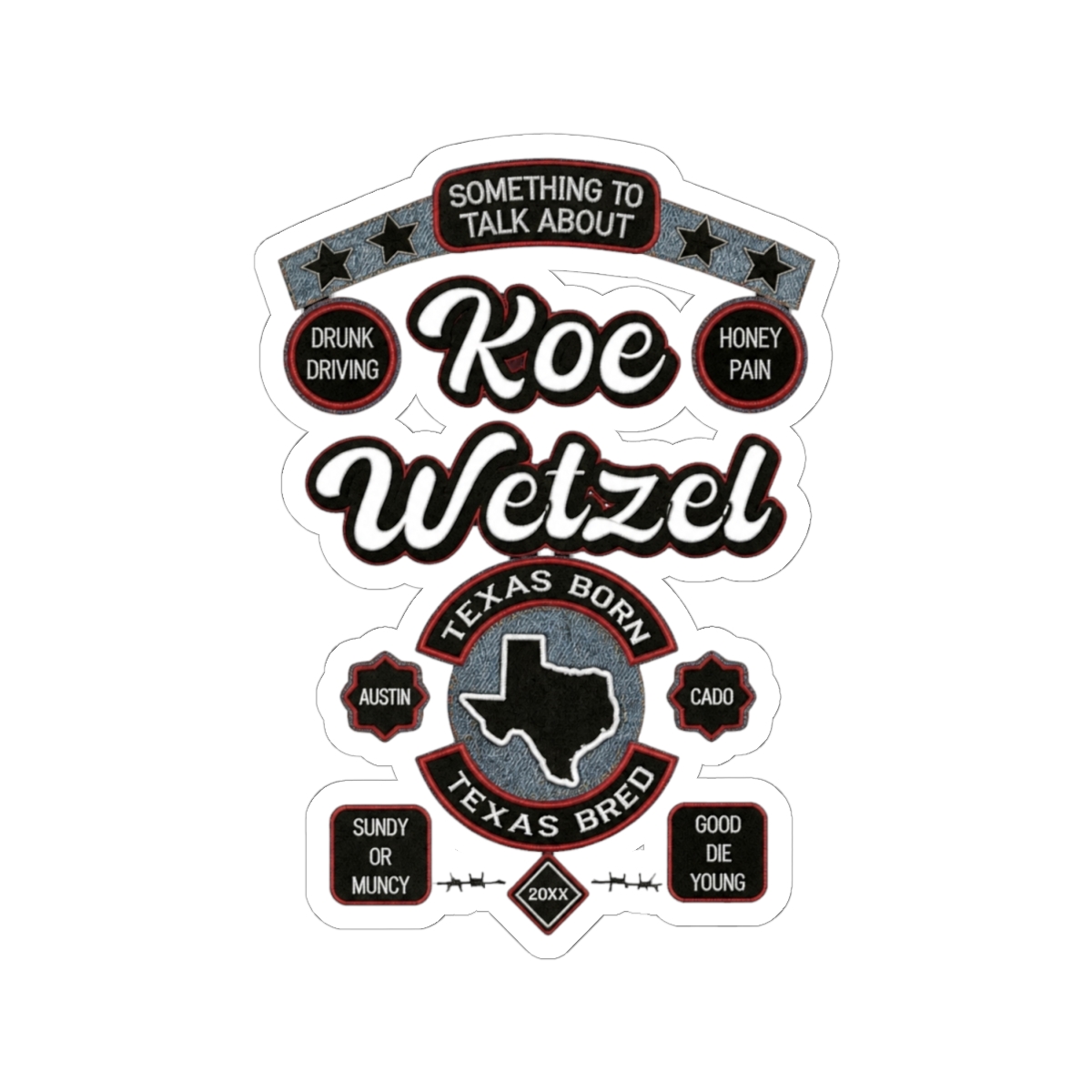 Koe Wetzel Patches Denim Jacket - alternate angle 1, merchandise