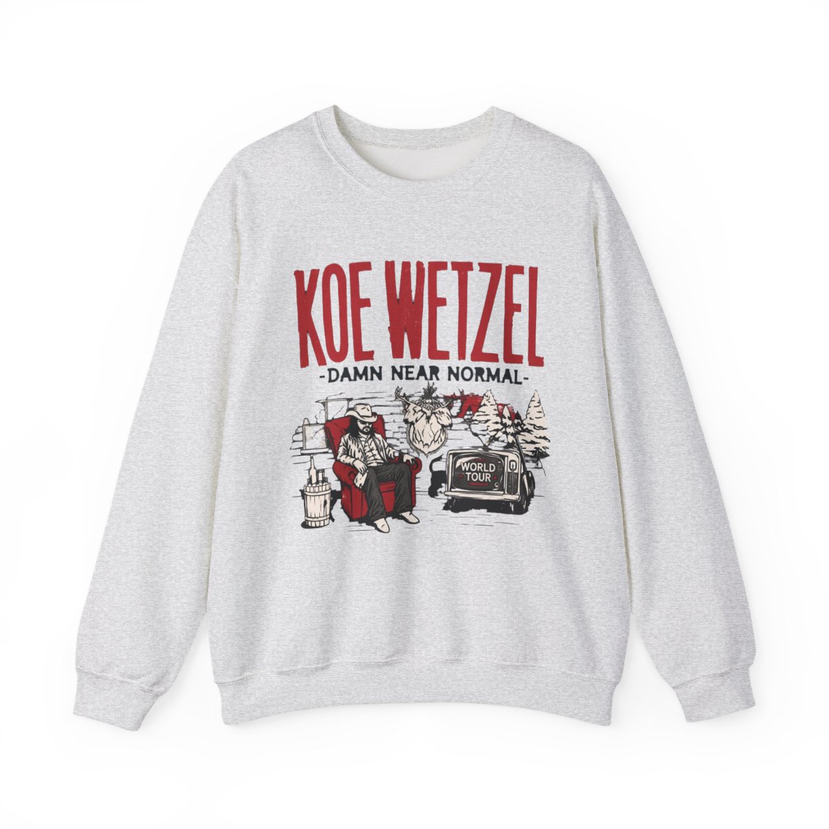 Koe Wetzel Tour Sweatshirts 9 Lives Album Merch Long Sleeve Women Men Fashion Casual Crewneck - alternate angle 3, merchandise