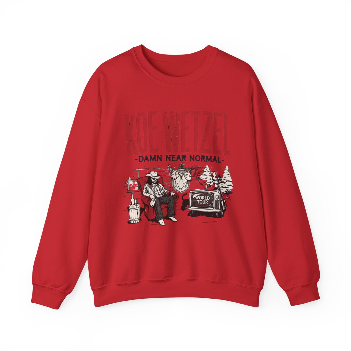 Koe Wetzel Tour Sweatshirts 9 Lives Album Merch Long Sleeve T-shirts Women Men Fashion Casual Crewneck - alternate angle 3, merchandise