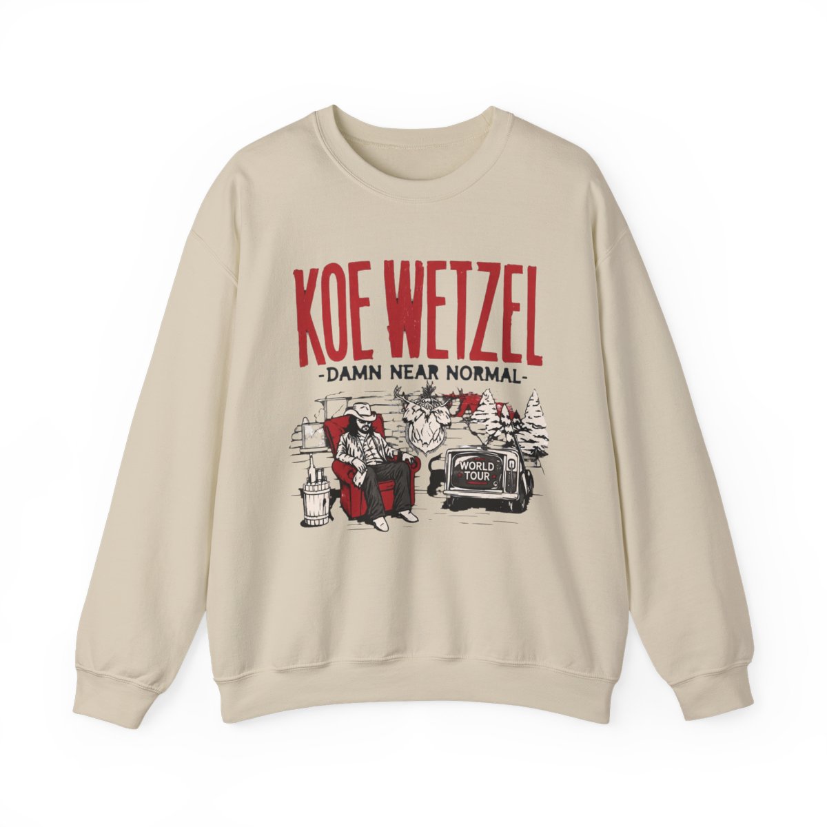 Koe Wetzel Tour Sweatshirts 9 Lives Album Merch Long Sleeve Women Men Fashion Casual Crewneck - alternate angle 5, merchandise