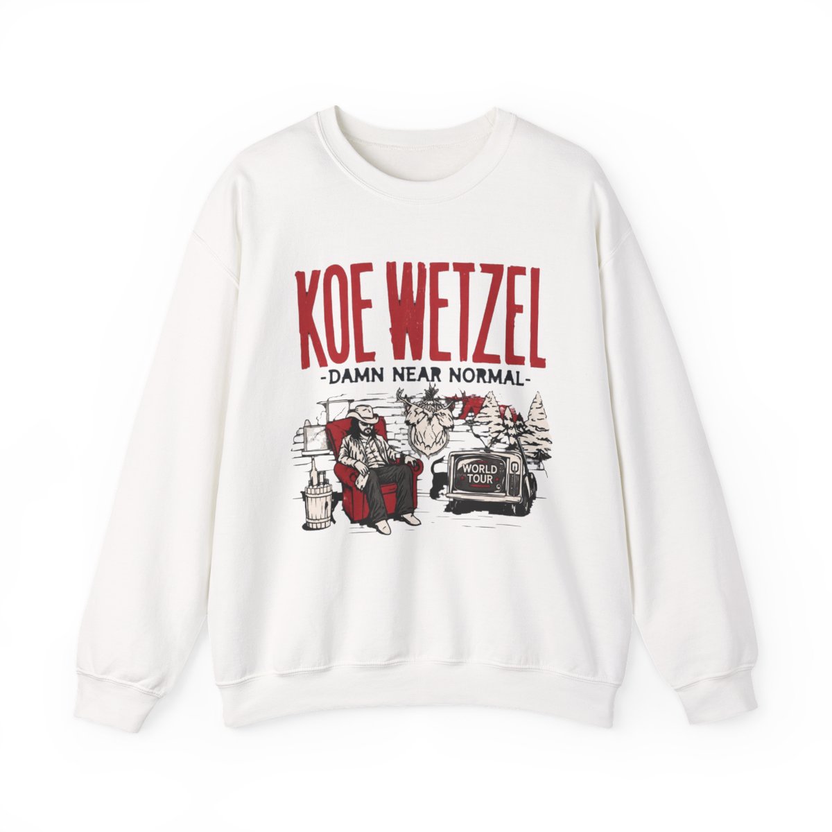 Koe Wetzel Tour Sweatshirts 9 Lives Album Merch Long Sleeve Women Men Fashion Casual Crewneck - alternate angle 2, merchandise