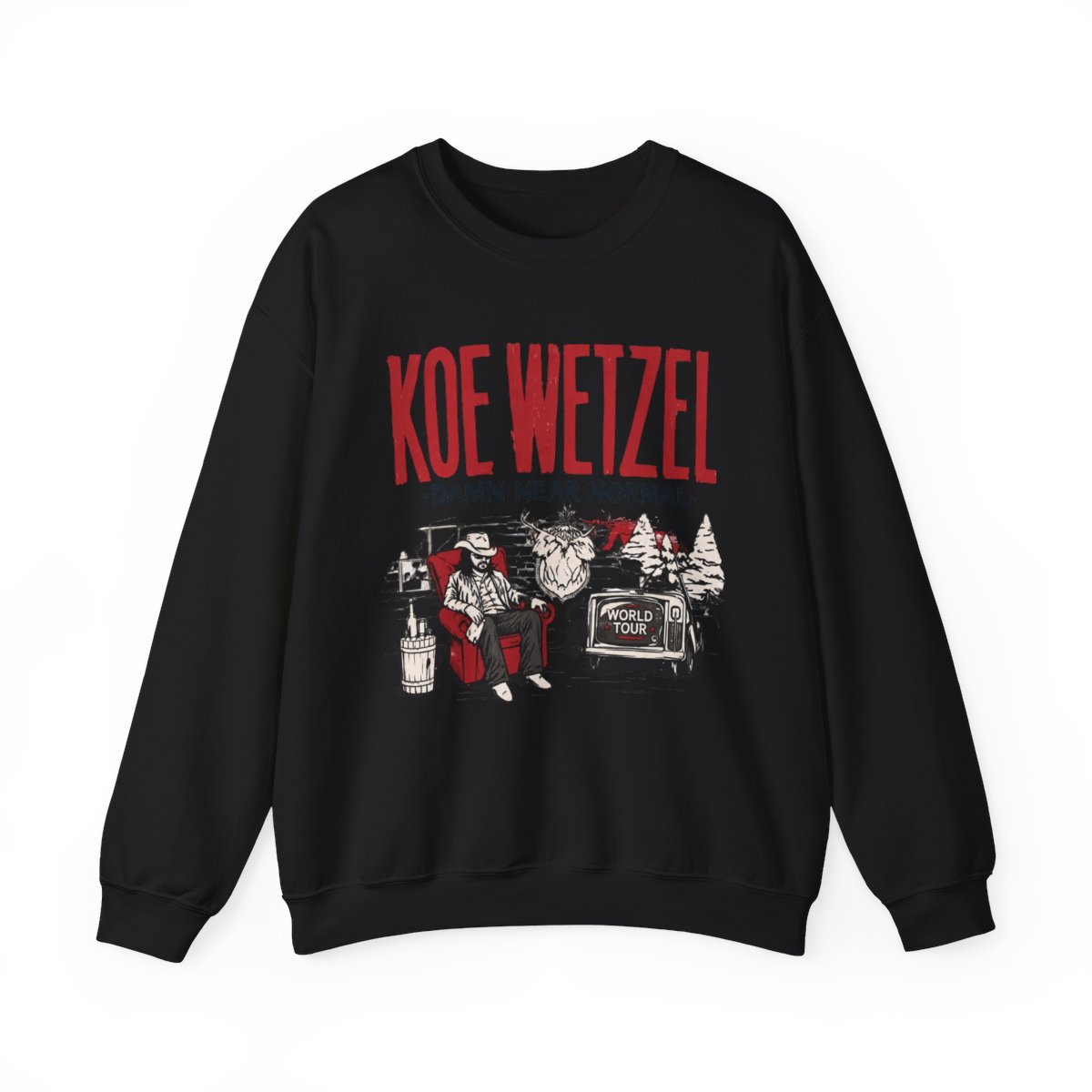 Koe Wetzel Tour Sweatshirts 9 Lives Album Merch Long Sleeve Women Men Fashion Casual Crewneck - alternate angle 4, merchandise